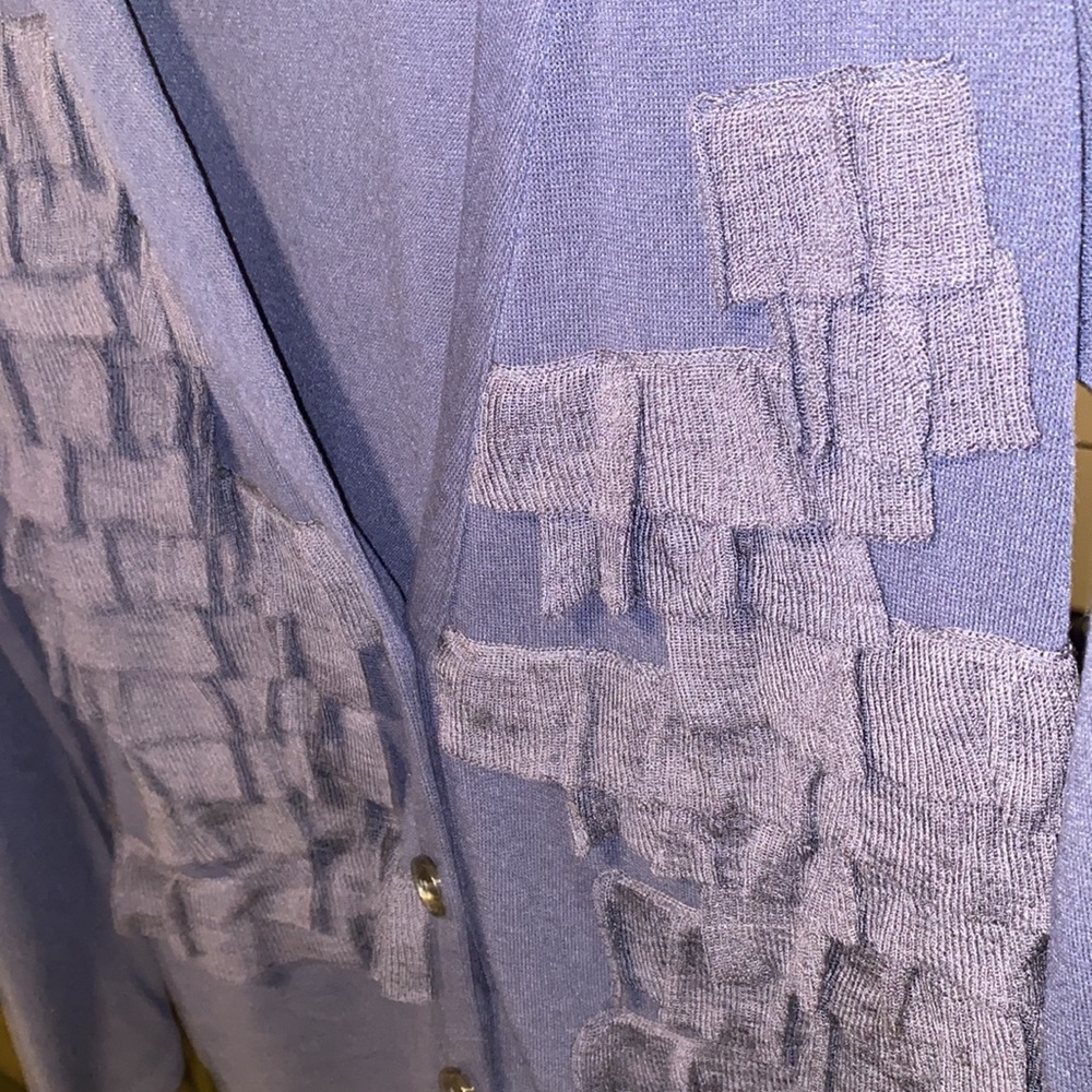 Ann Taylor Blue Riffled Cardigan - Picture 6 of 6
